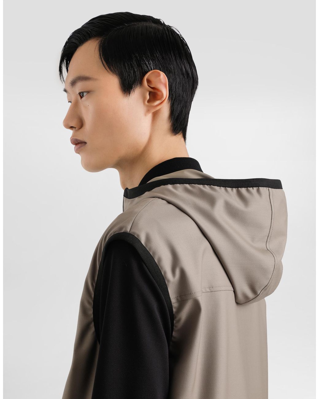 Dolce & Gabbana Gray Hooded Gilet for men