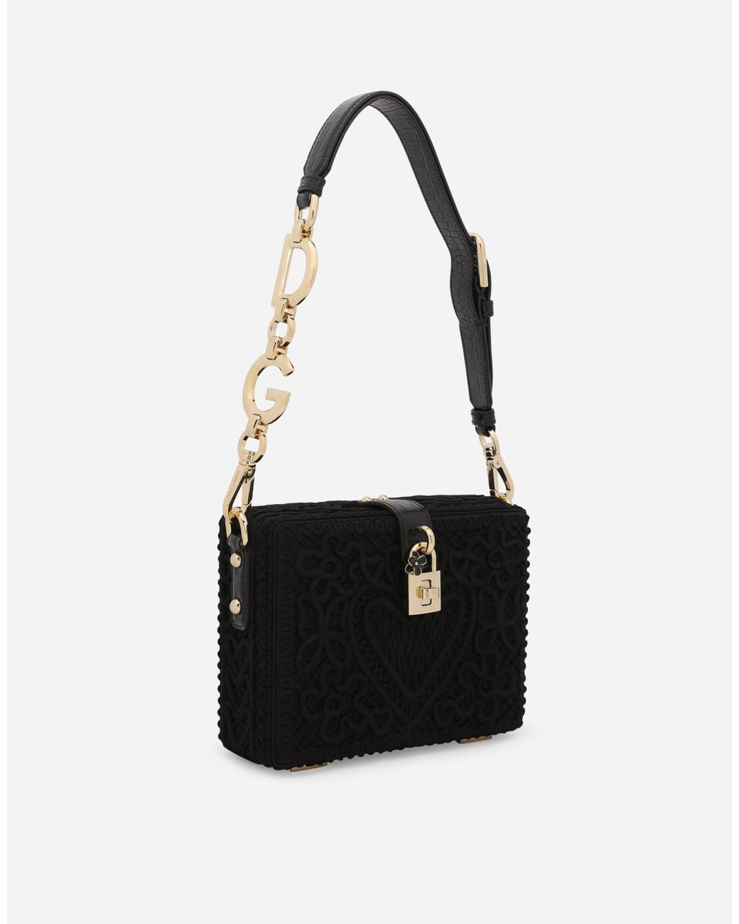 Dolce & Gabbana Black Dolce Box Bag With Cordonetto Detailing