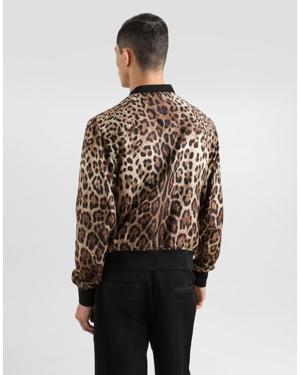 Dolce & Gabbana Black Technical Fabric Bomber Jacket With Tag for men