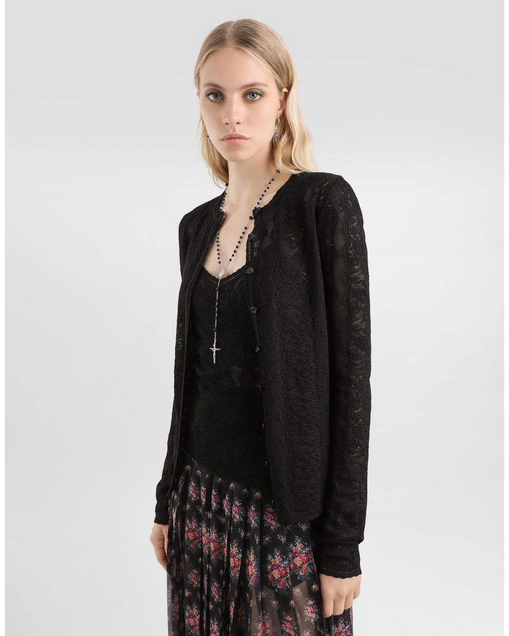 Dolce & Gabbana Black Lace Cardigan