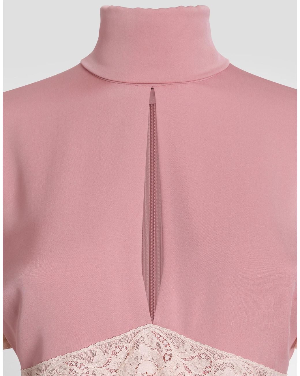 Dolce & Gabbana Pink Charmeuse Stretch Top