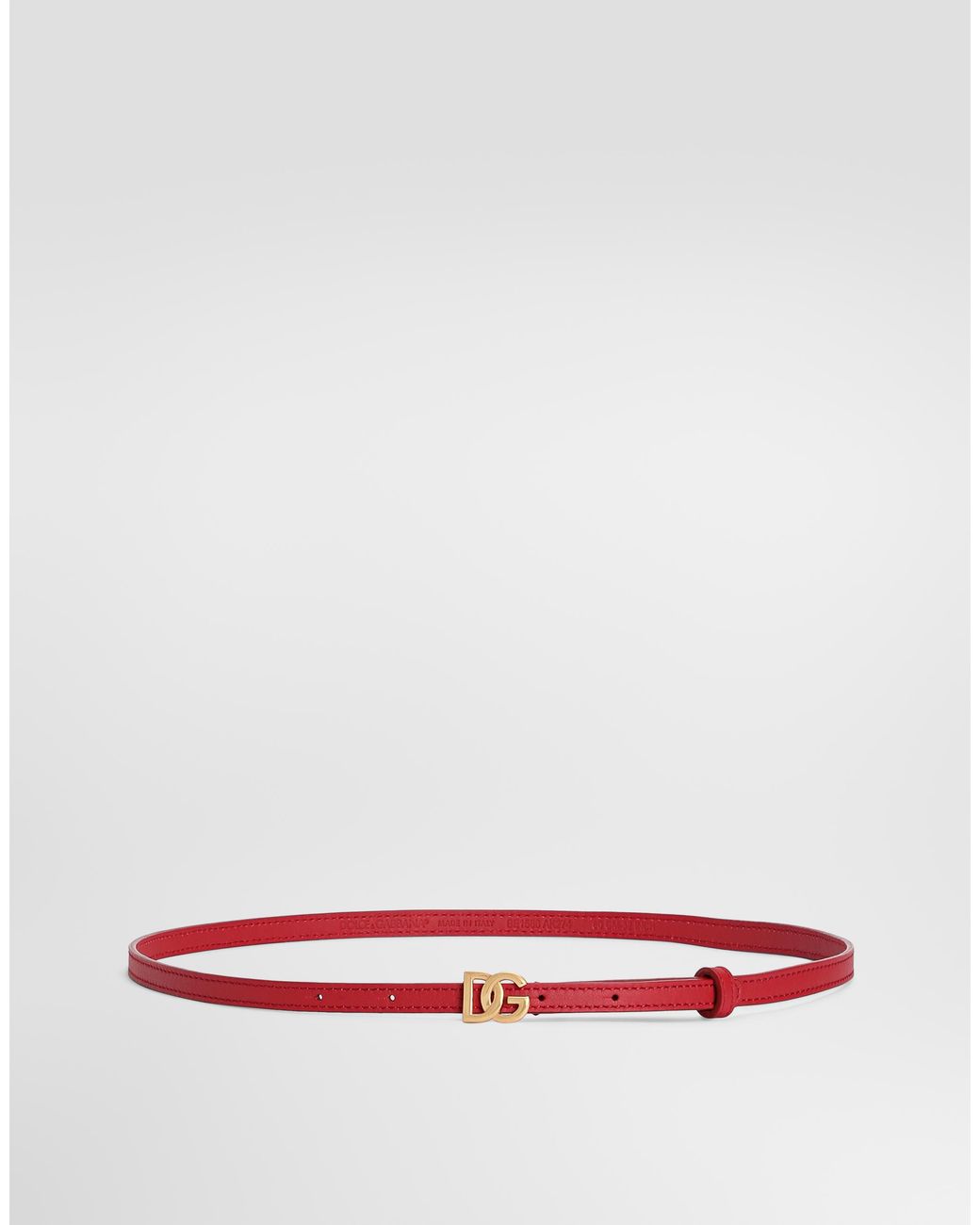 Dolce & Gabbana Red Cintura Logata