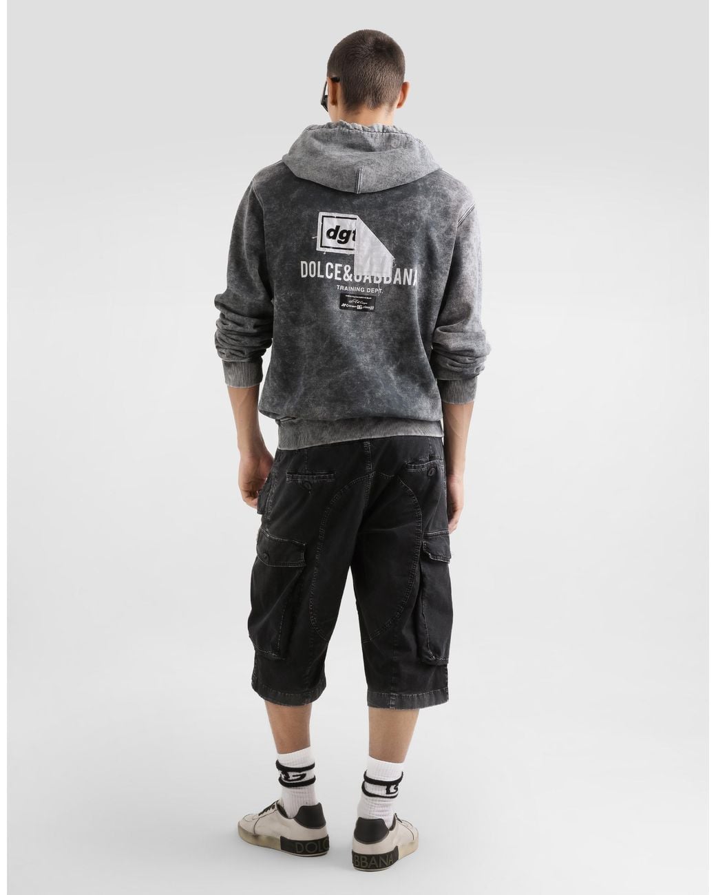 Dolce & Gabbana Gray Jersey Hoodie for men