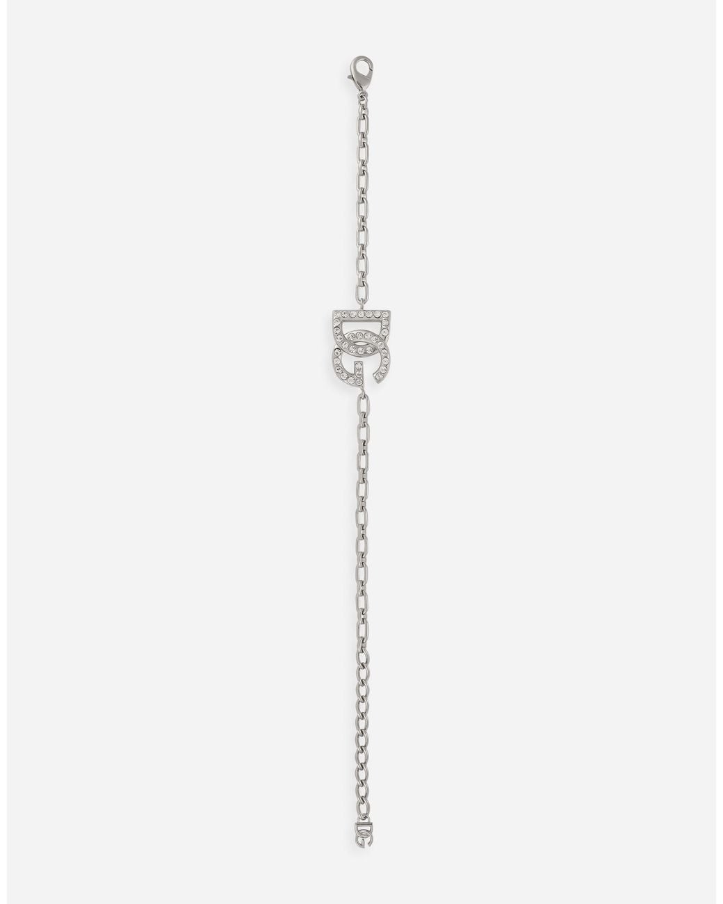 Dolce & Gabbana Metallic Link Bracelet With Dg Logo for men