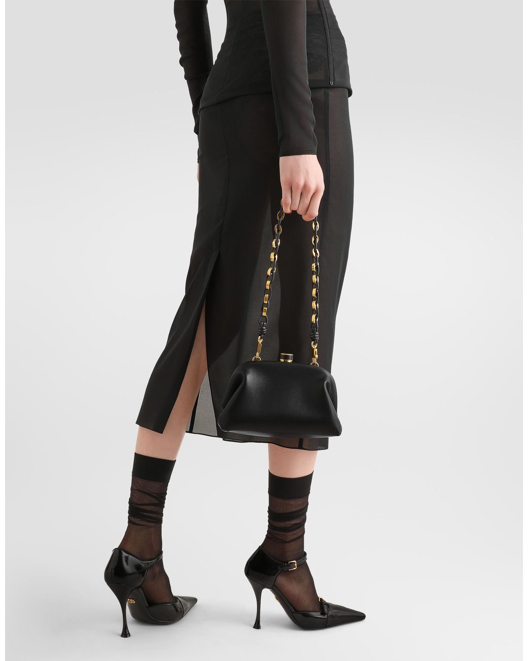 Dolce & Gabbana Black Mini Grandma Handbag