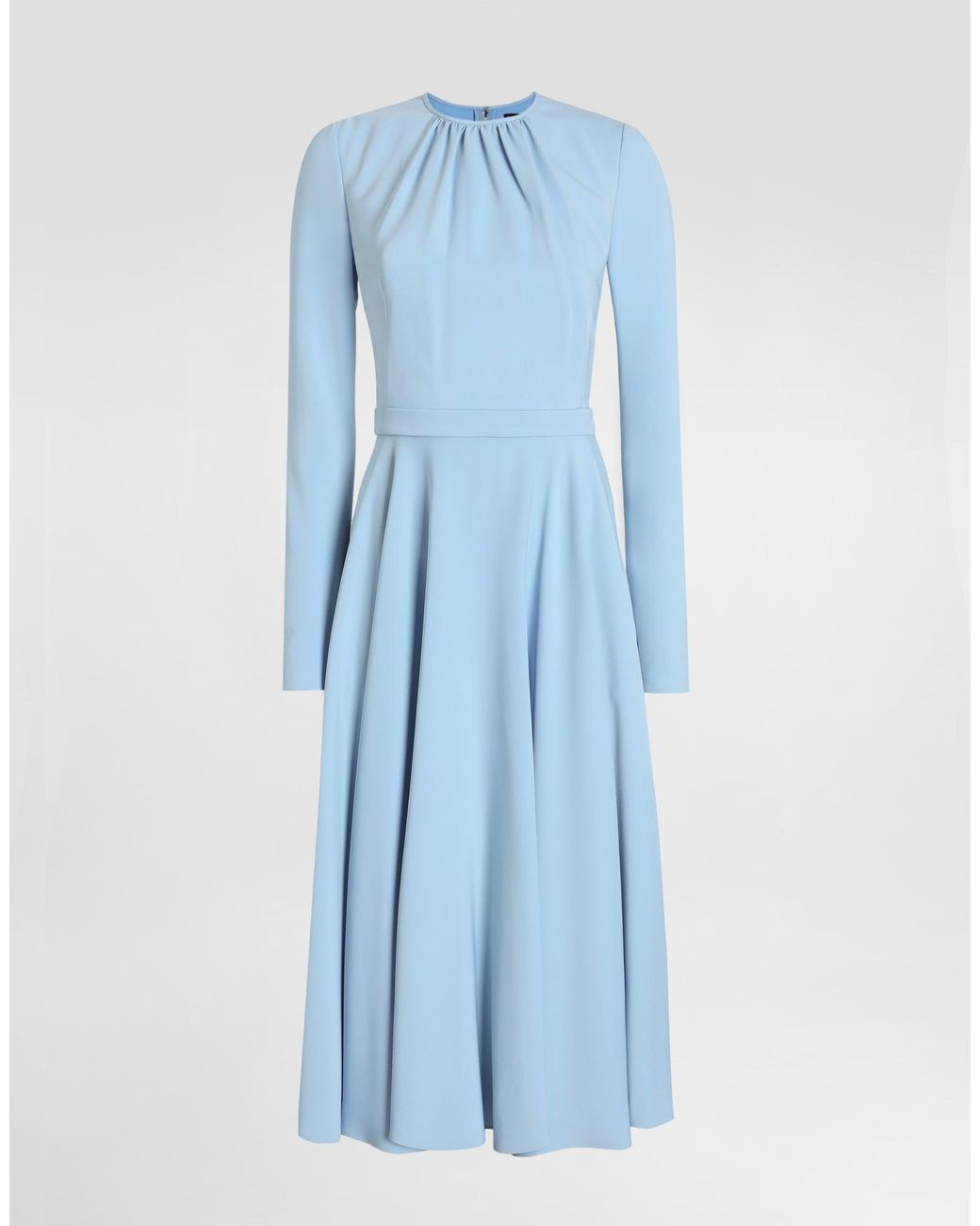 Dolce & Gabbana Blue Structured Cady Dress