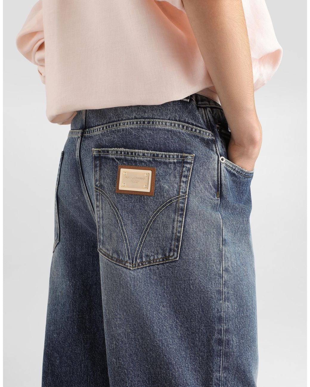 Dolce & Gabbana Blue Denim Trousers for men