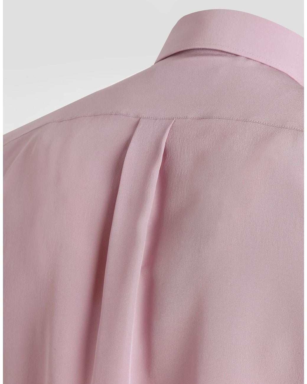 Dolce & Gabbana Pink Silk Crêpe De Chine Shirt for men