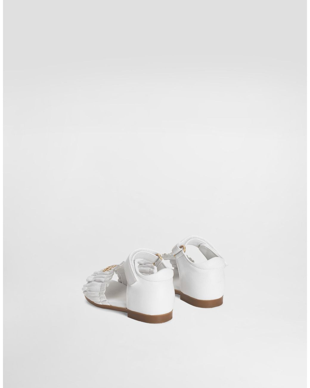 Dolce & Gabbana White Nappa Leather Sandals