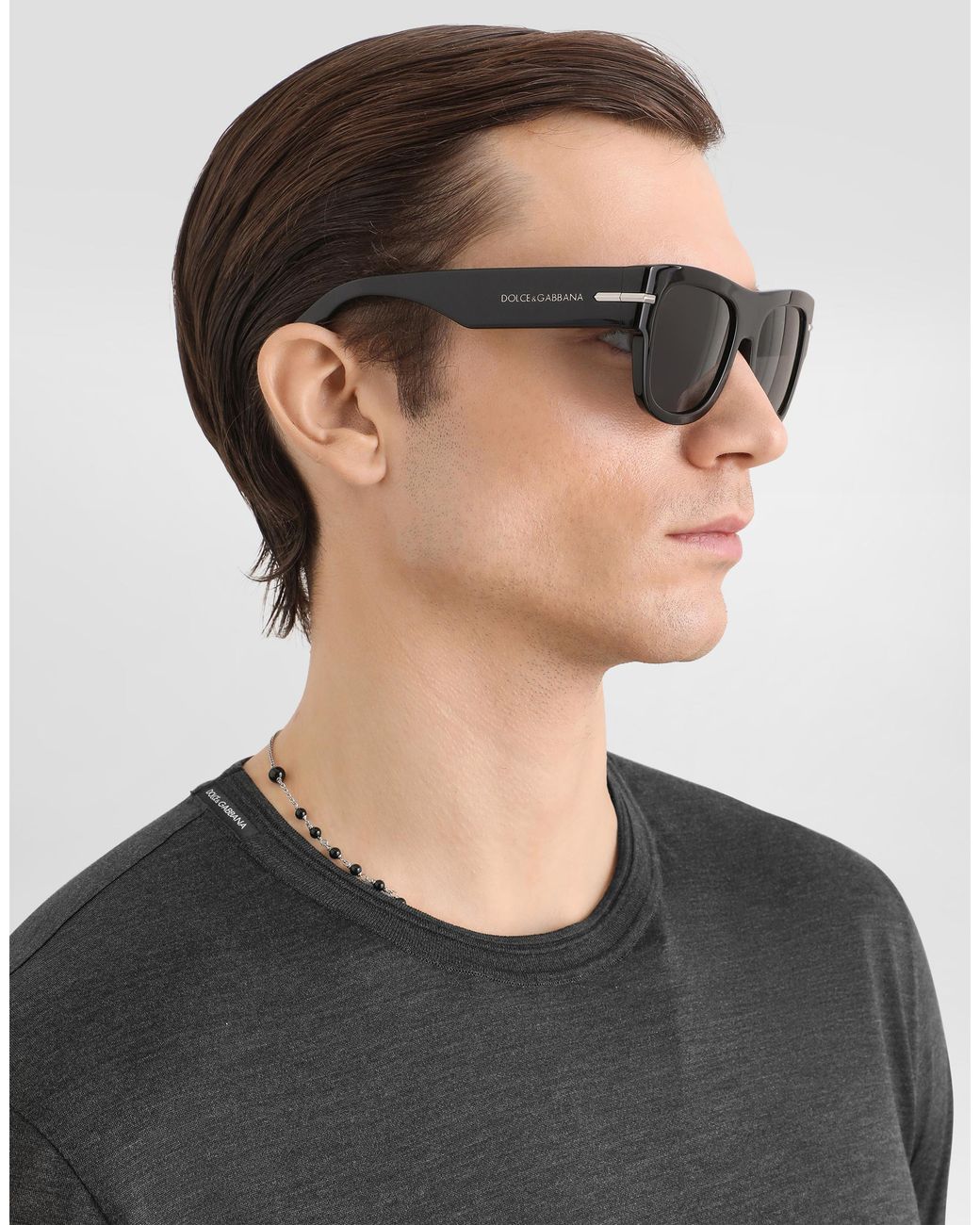Dolce & Gabbana Black T-Shirt M/Corta Giro for men