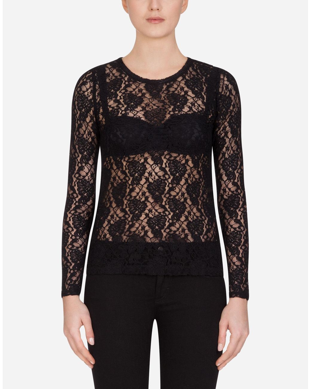Dolce & Gabbana Lace Top in Black - Save 40% - Lyst