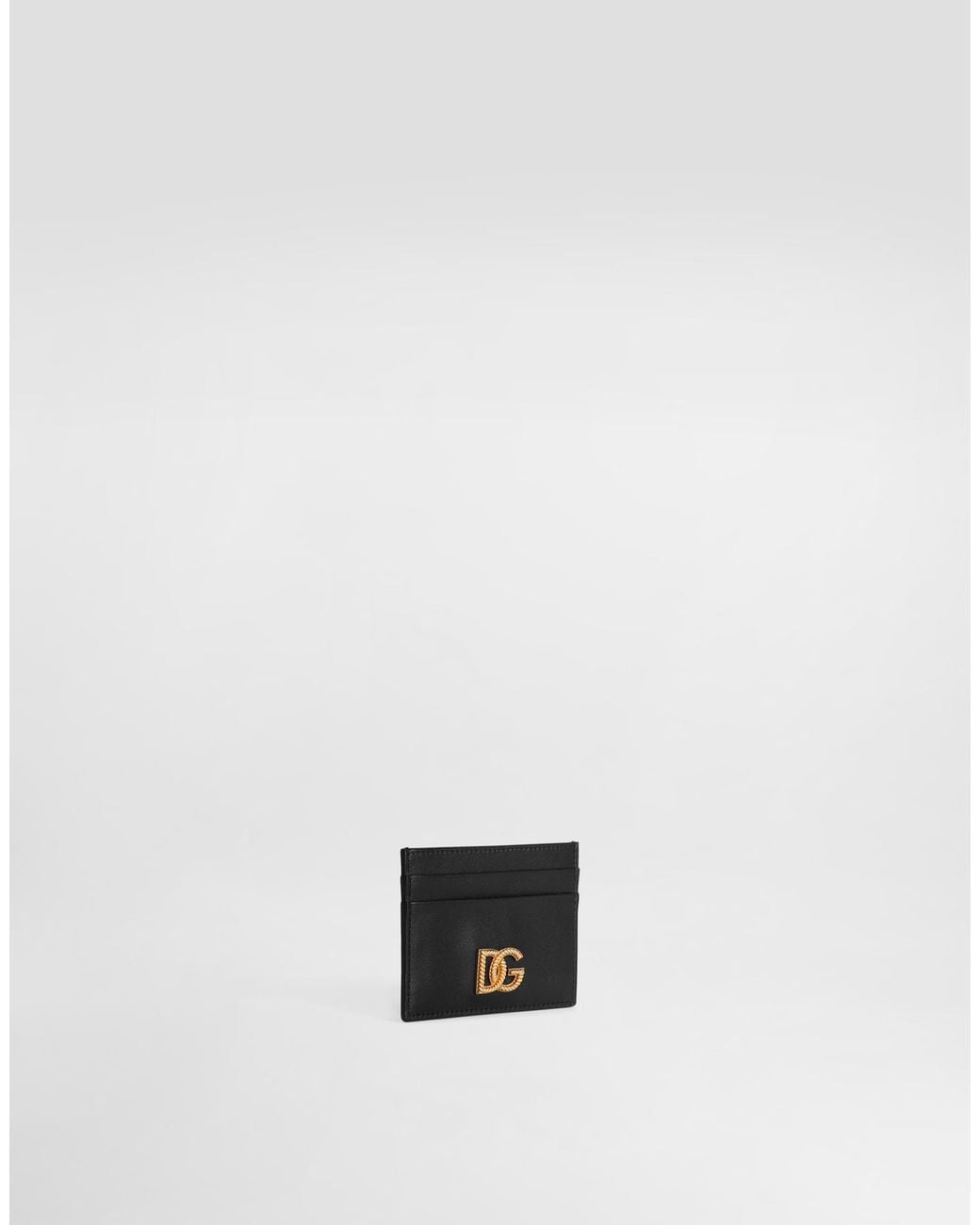 Dolce & Gabbana White Woven Dg Logo Card Holder