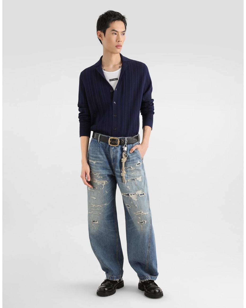 Dolce & Gabbana Blue Denim Trousers for men