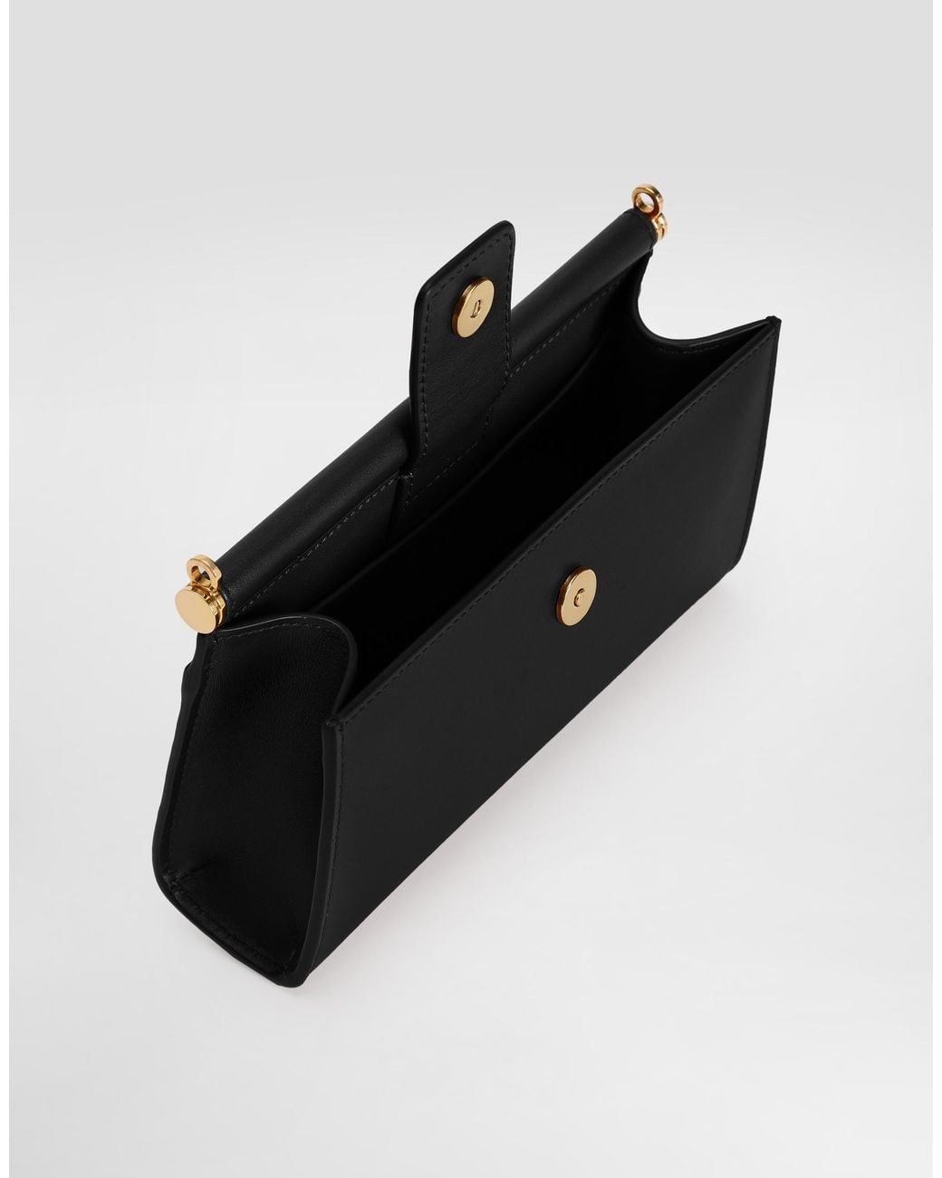 Dolce & Gabbana White Plongé Calfskin Phone Bag
