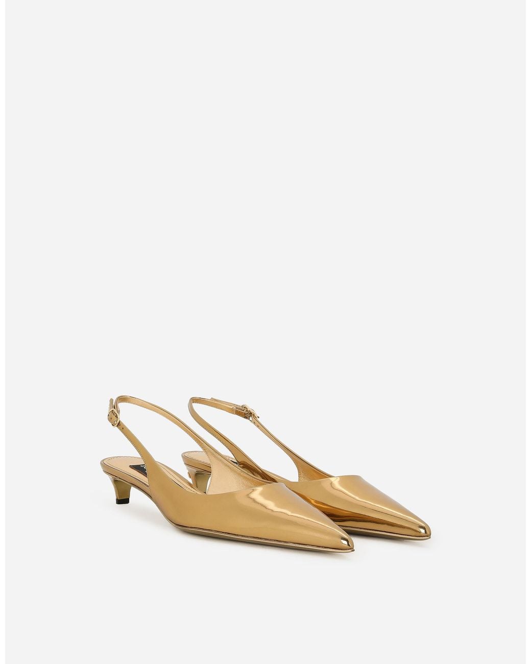 Dolce & Gabbana Natural Calfskin Slingbacks