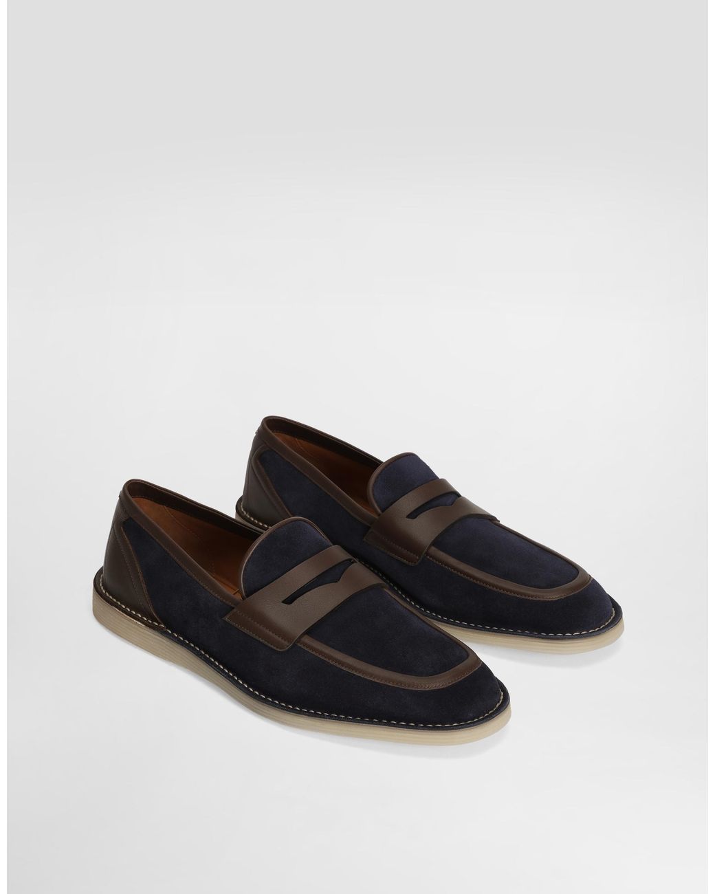 メンズ Dolce & Gabbana Split Calfskin Slipper White