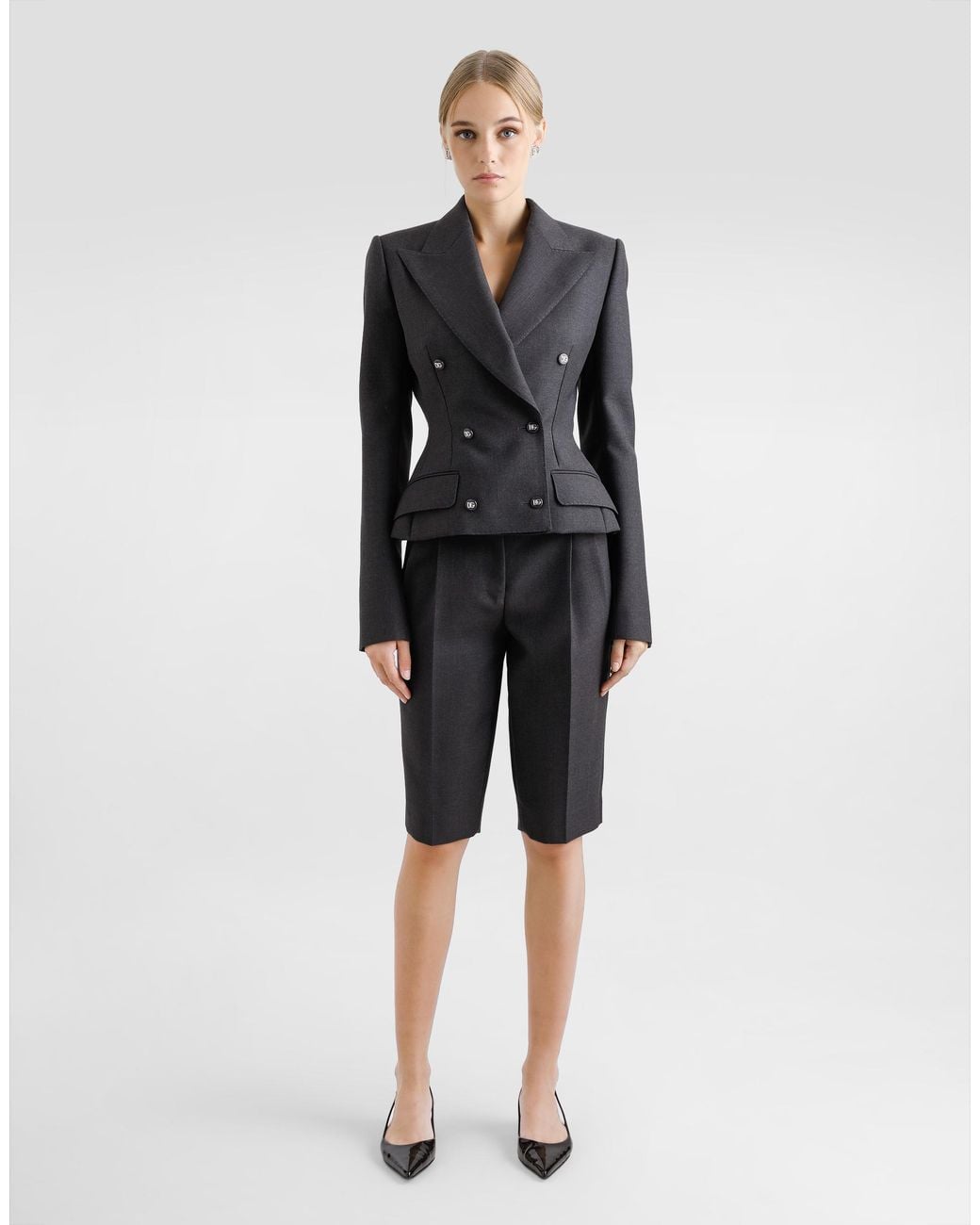 Dolce & Gabbana Blue Double-Breasted Dolce Jacket With Dg-Branded Buttons