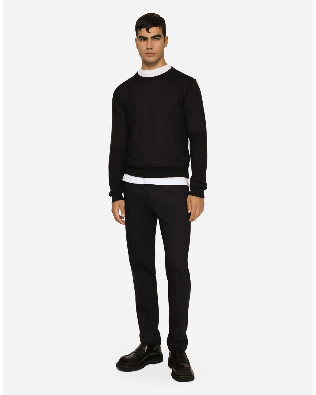 Dolce & Gabbana Black Pull Girocollo for men