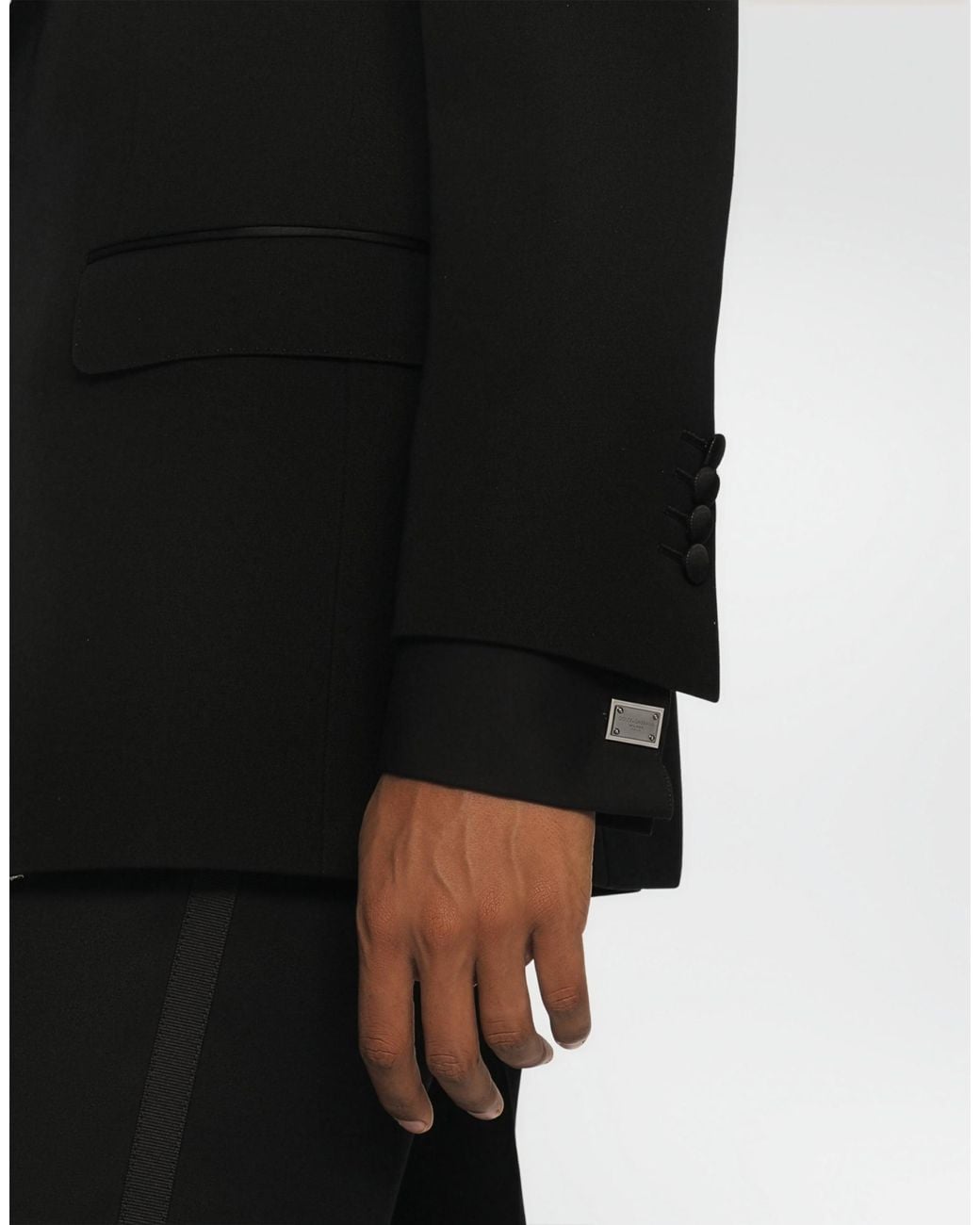 Dolce & Gabbana White Cufflinks With Logo Tag for men