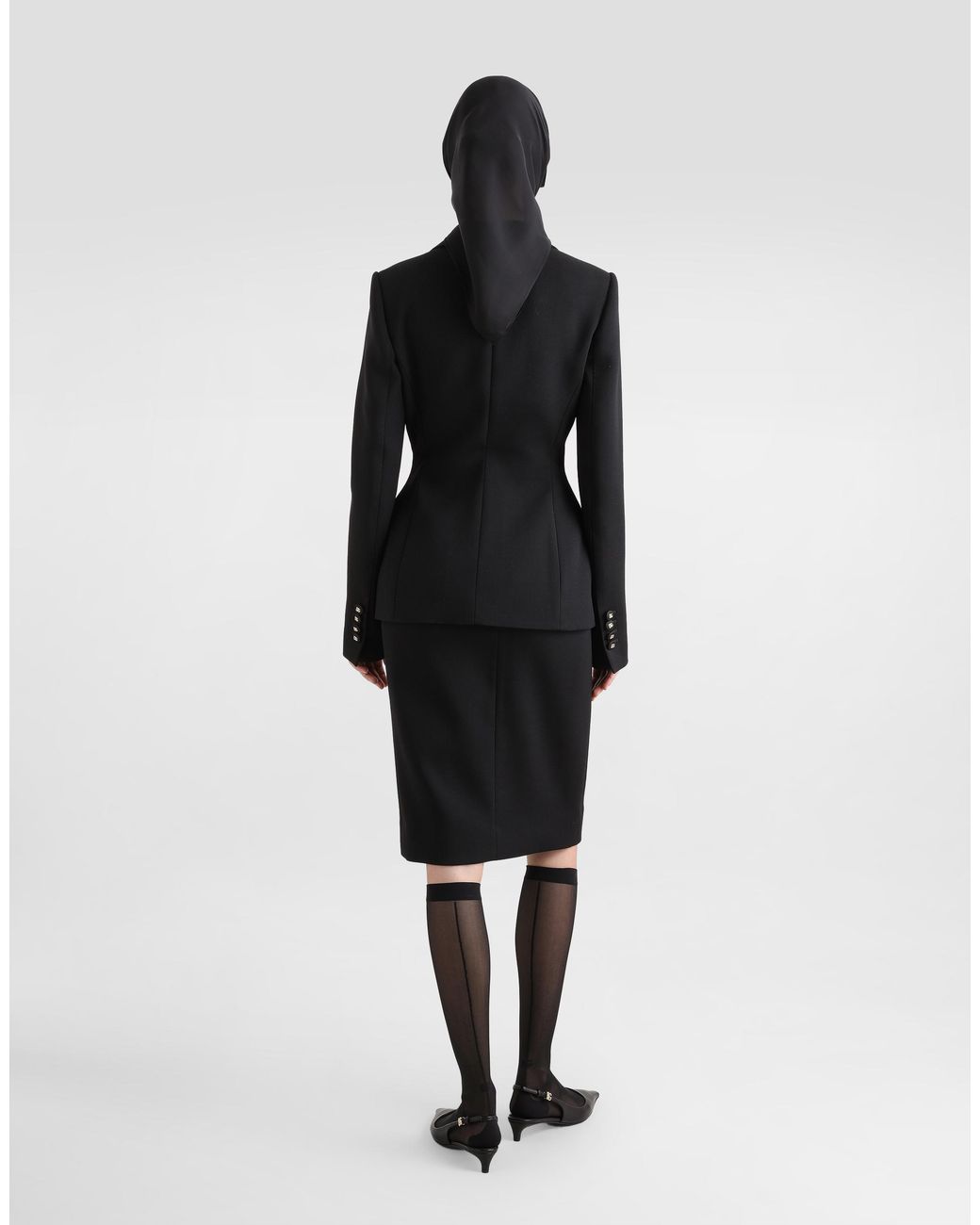 Dolce & Gabbana Black Single-Breasted Wool Dolce Jacket
