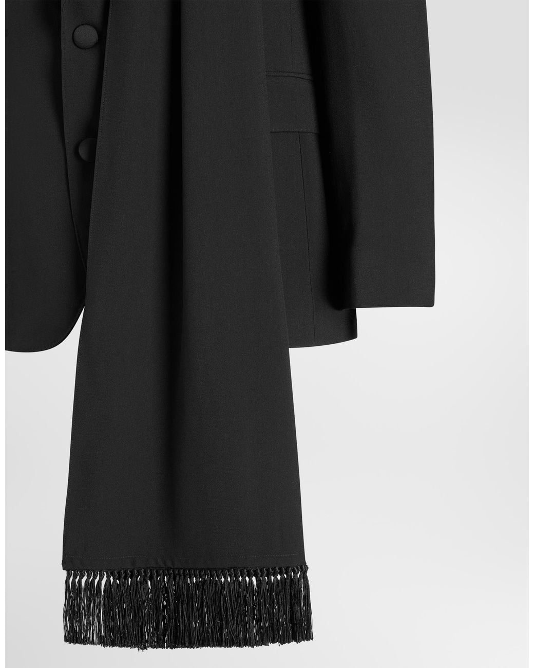 Dolce & Gabbana Black Sicilia Single-Breasted Cady Jacket for men