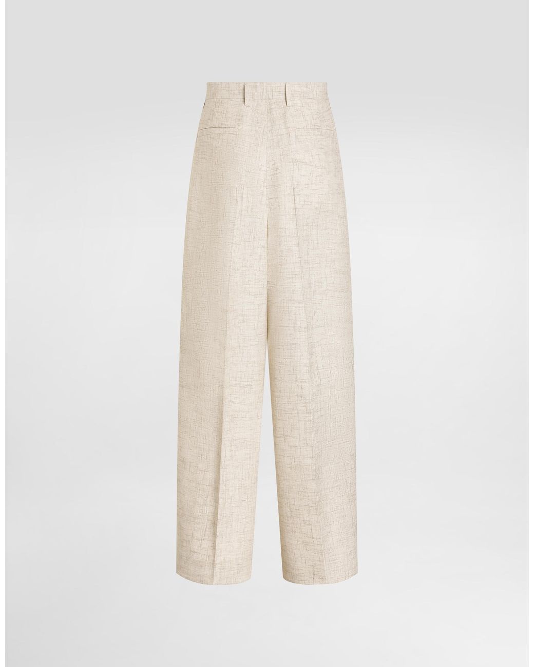 Dolce & Gabbana Natural Tweed-Effect Linen And Viscose Trousers for men