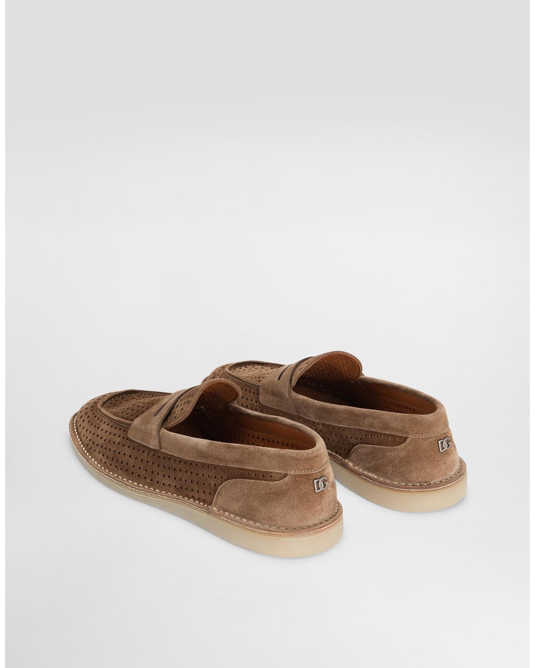 Dolce & Gabbana Brown Calfskin Loafers for men