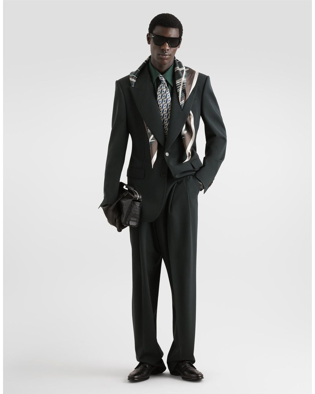 Dolce & Gabbana Black Single-Breasted Micro-Rib Jacket for men
