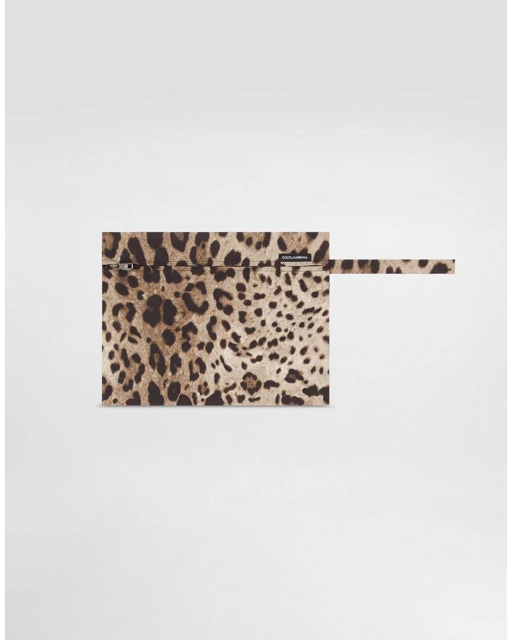 Dolce & Gabbana Brown Mid-Length Swim Trunks With Leopard for men