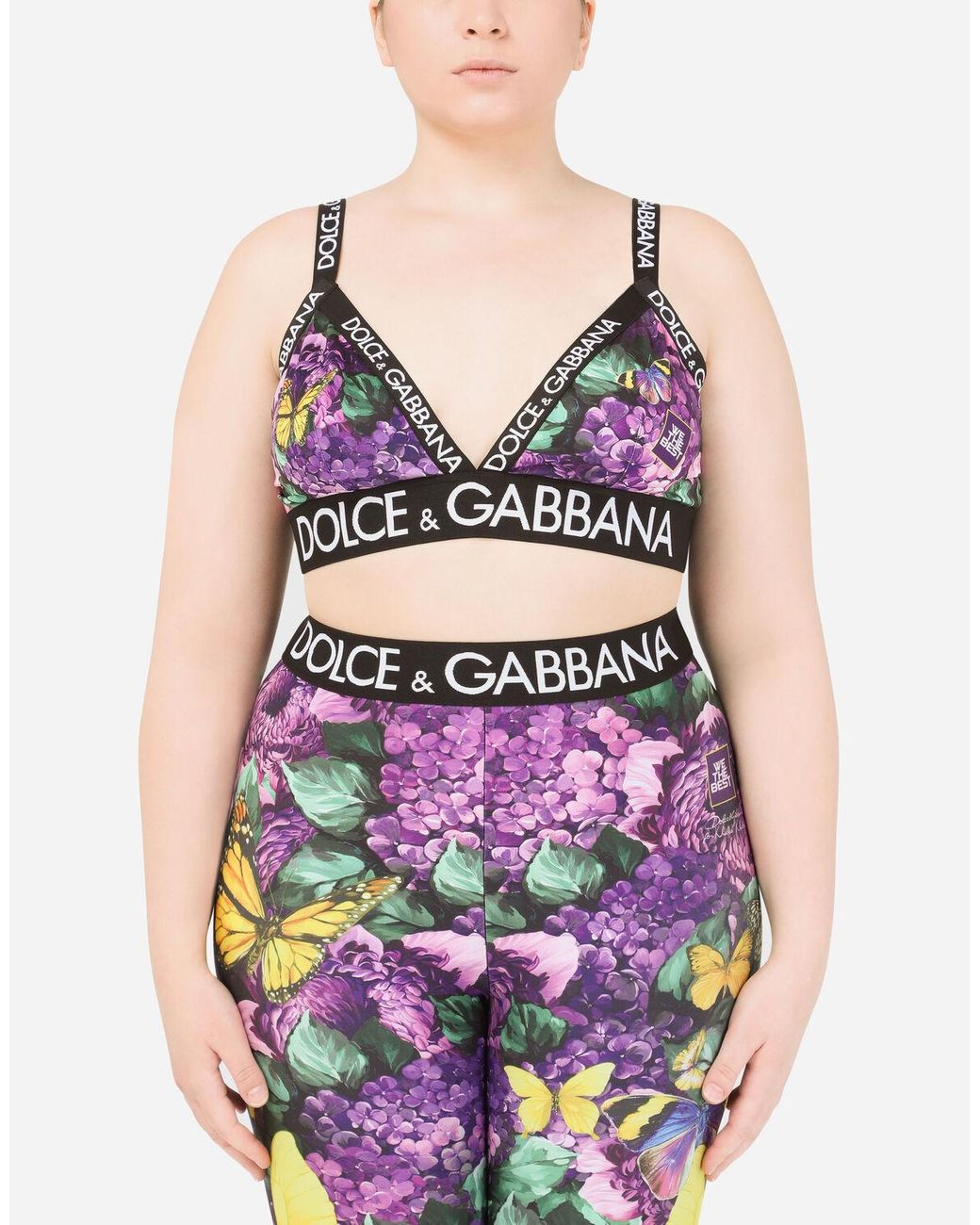 Womens Dolce & Gabbana multi Satin Triangle Bra