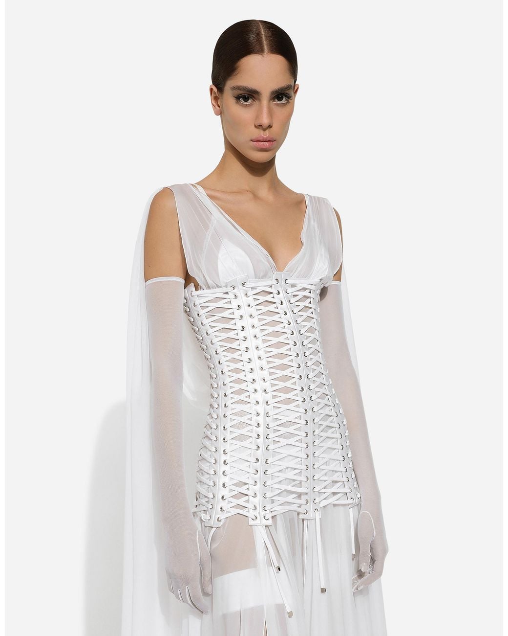 Dolce & Gabbana White Guanti Classici