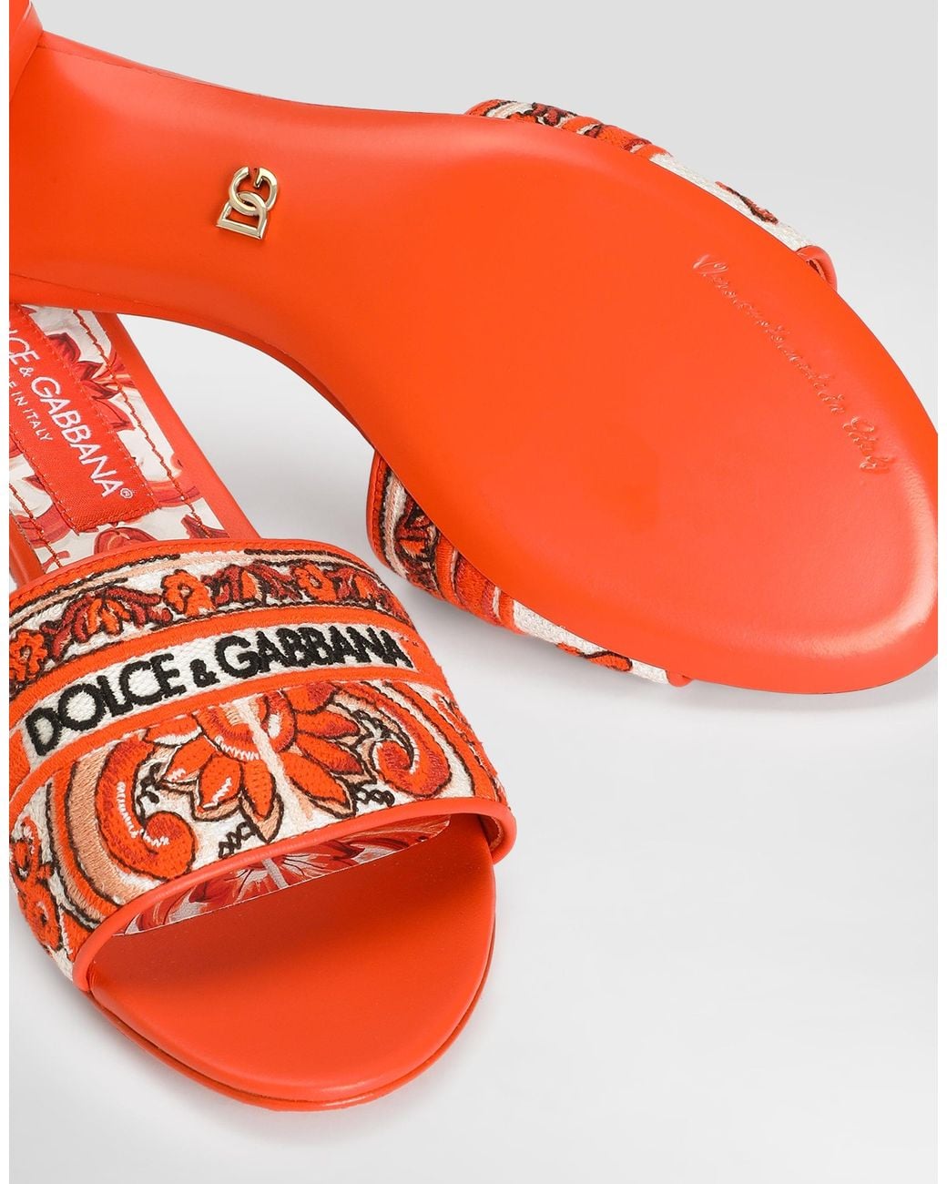 Dolce & Gabbana Red Ciabatta Flat