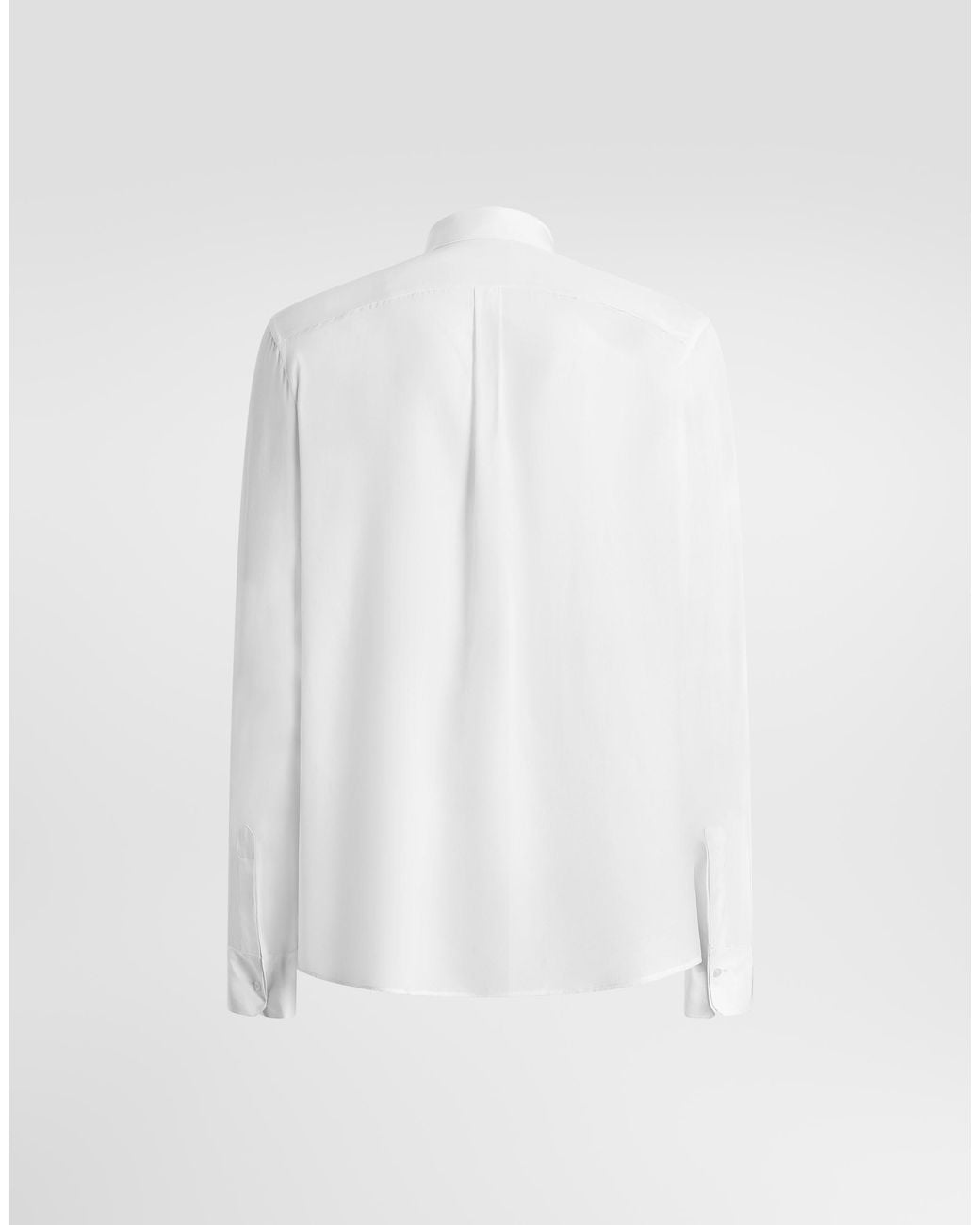 Dolce & Gabbana Hemd Aus Crêpe De Chine in White für Herren