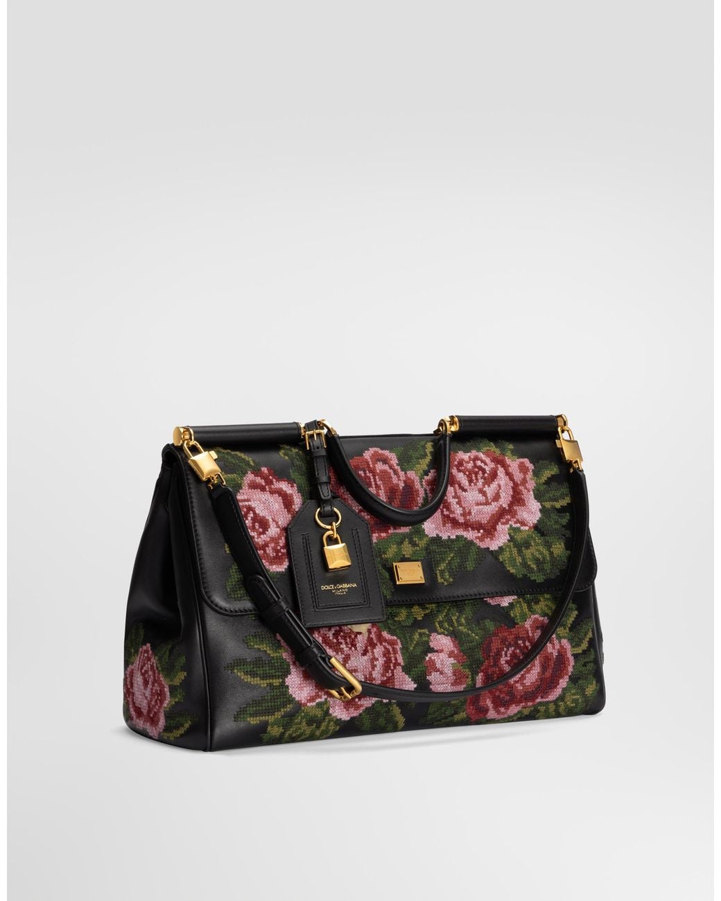 Dolce & Gabbana Black Maxi My Sicily Handbag