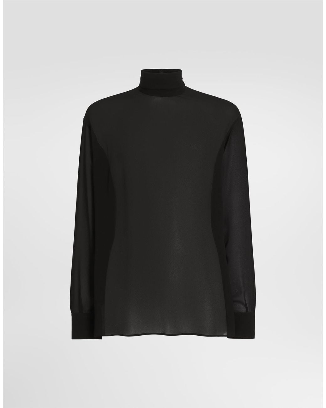Dolce & Gabbana Black Silk Georgette Shirt for men
