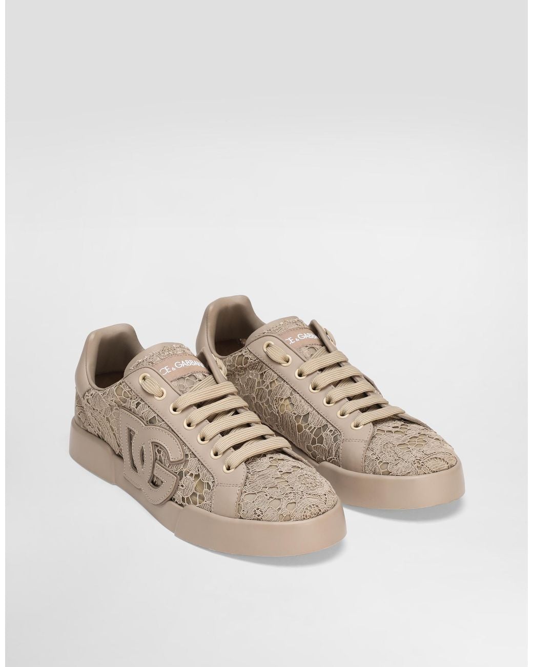 Dolce & Gabbana Natural Low-Top Sneaker