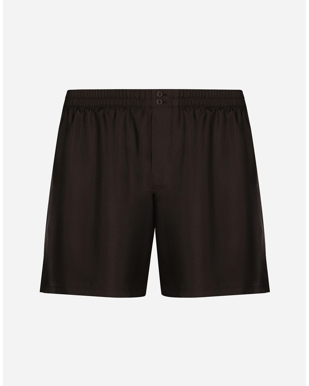 Dolce & Gabbana Black Silk Shorts for men