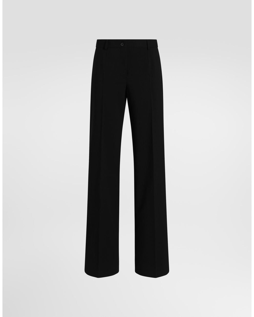 Dolce & Gabbana Black Micro-Ribbed Trousers
