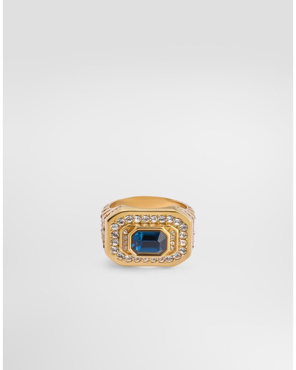 Dolce & Gabbana White Rhinestone Ring for men