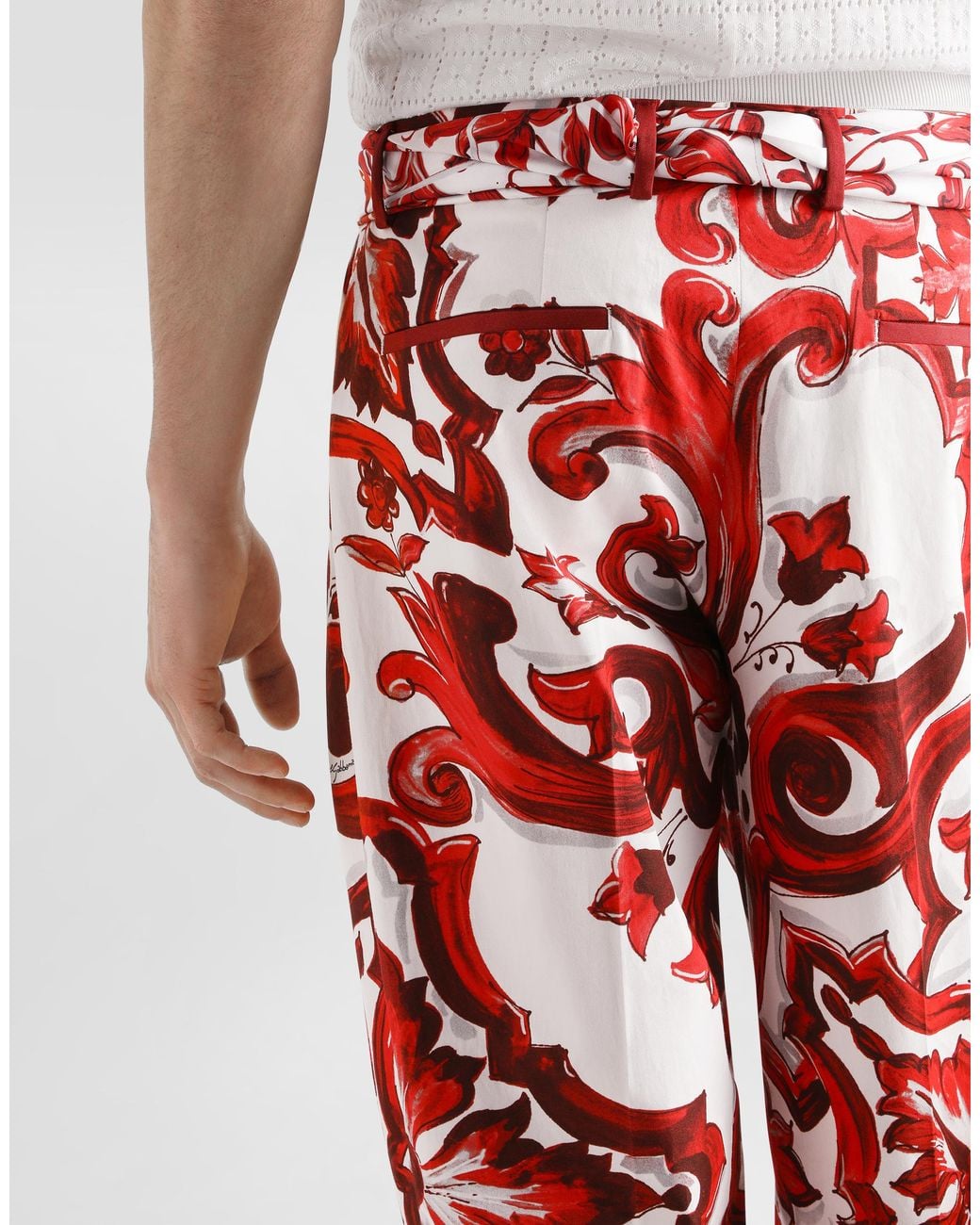 Dolce & Gabbana Red Pantalone for men