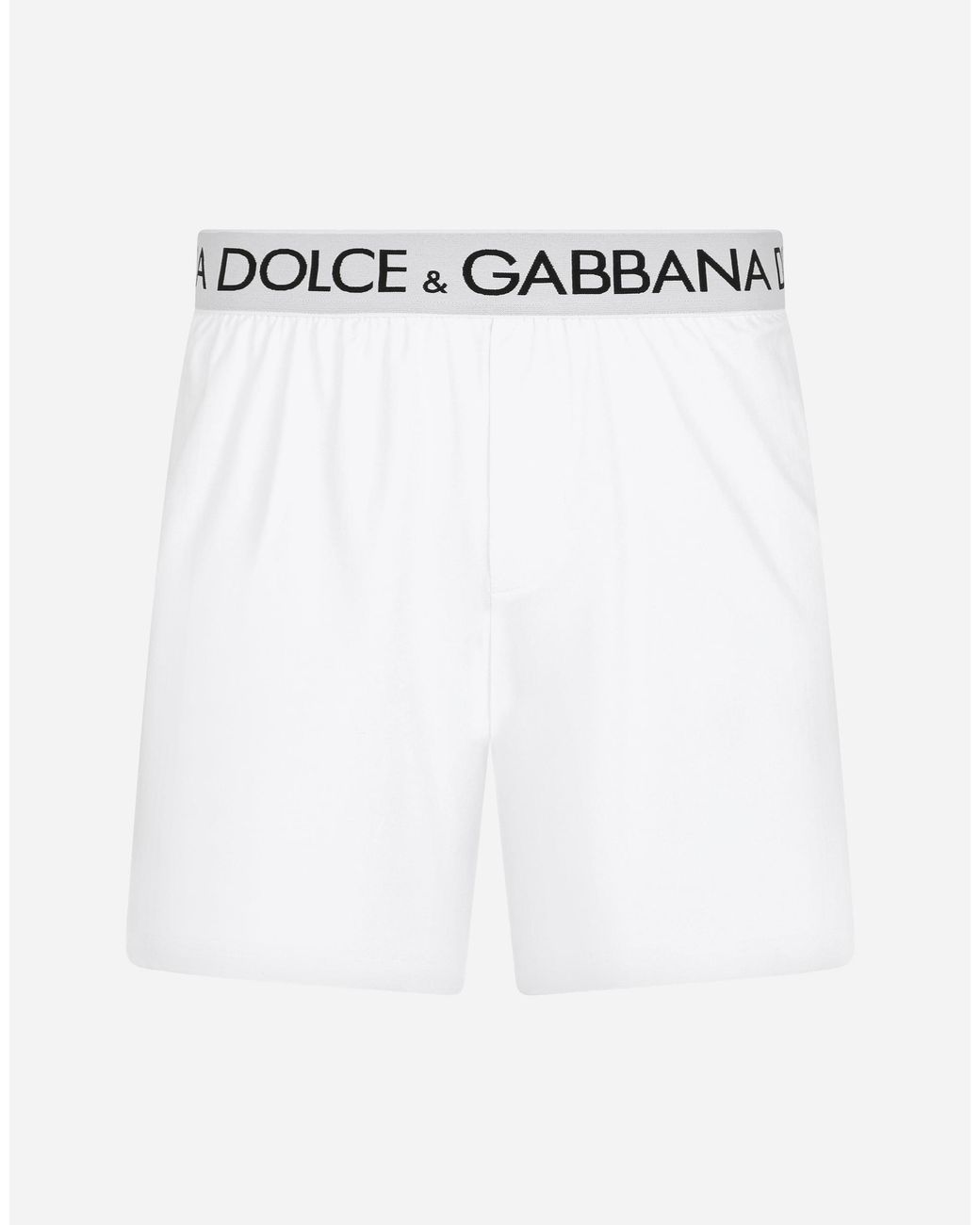 Dolce & Gabbana White Logo-Waistband Boxer Shorts for men