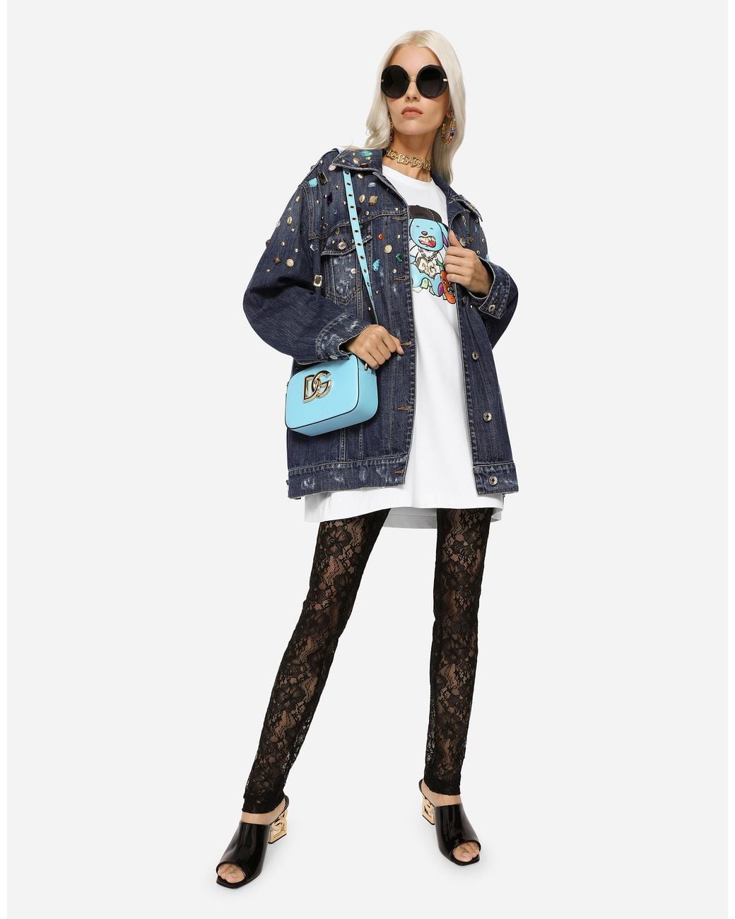 Dolce & Gabbana Black Lace Leggings