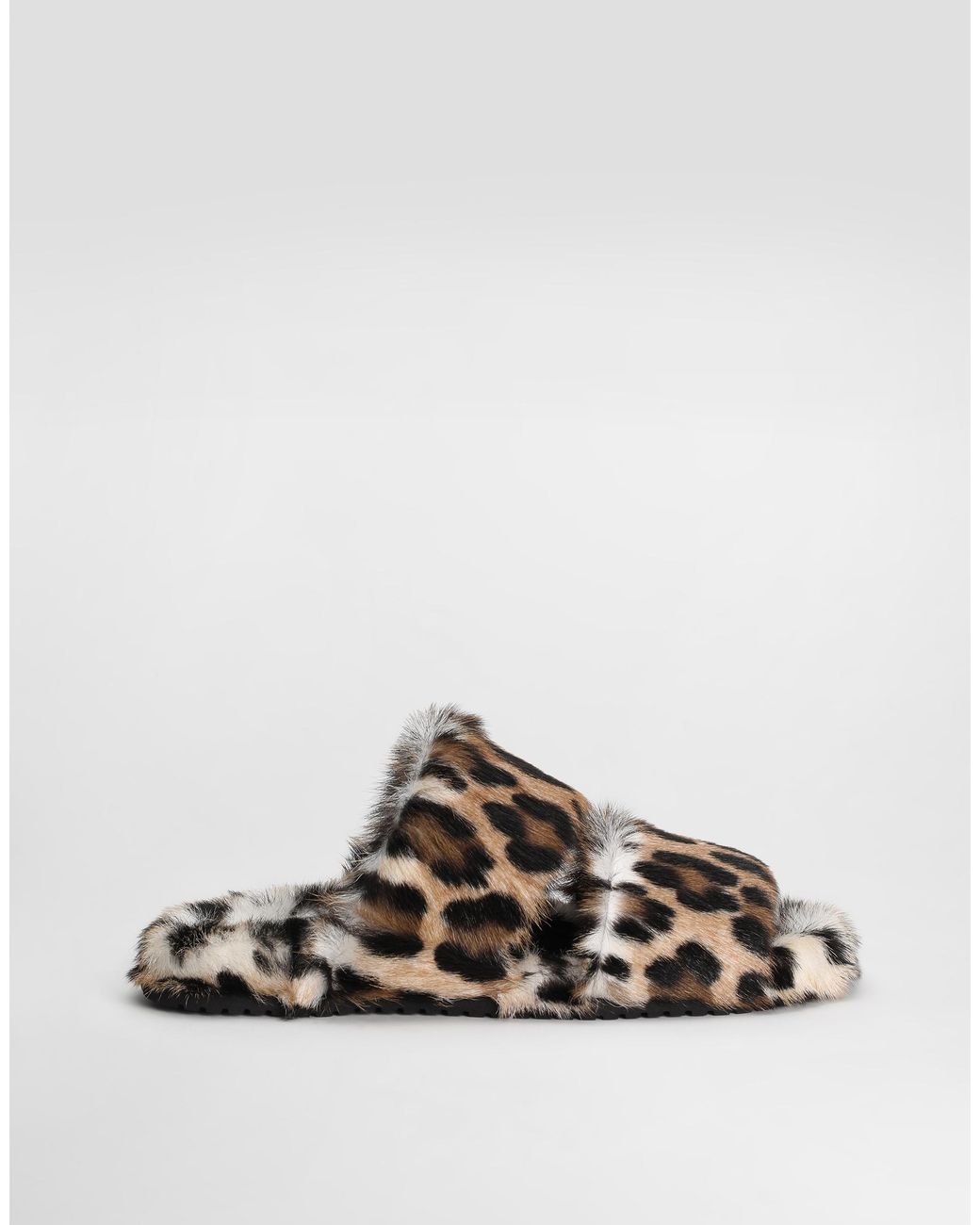 Dolce & Gabbana Multicolor Leo Kid Leather Slides