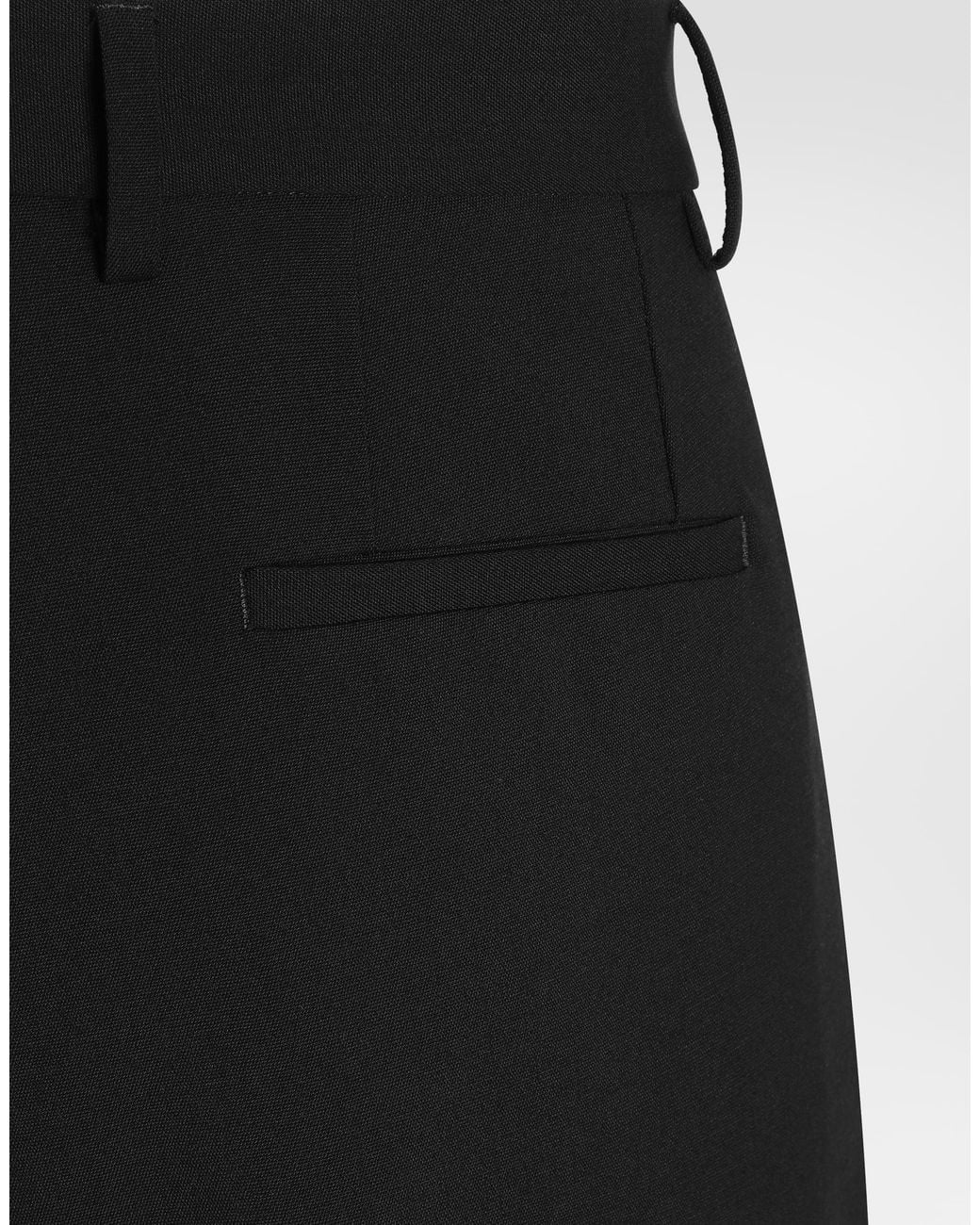 Dolce & Gabbana Black Wool Trousers for men
