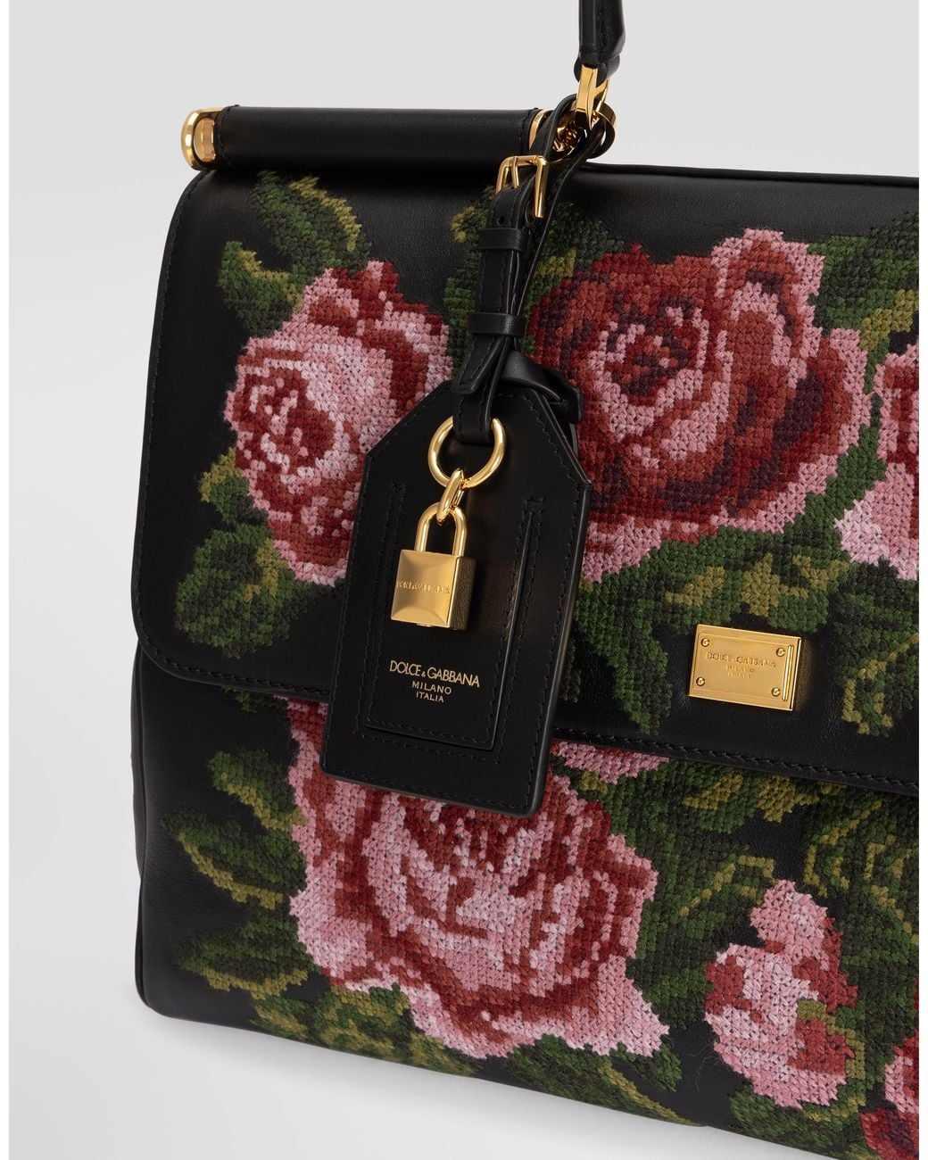 Dolce & Gabbana Black Maxi My Sicily Handbag