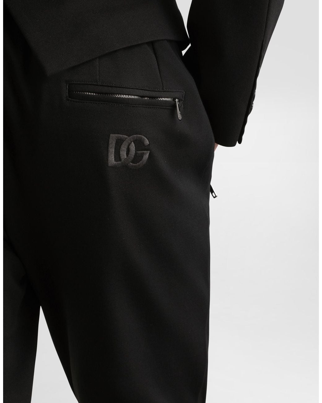 Dolce & Gabbana Jersey-Jogginghose Mit Dg-Patch in Black für Herren