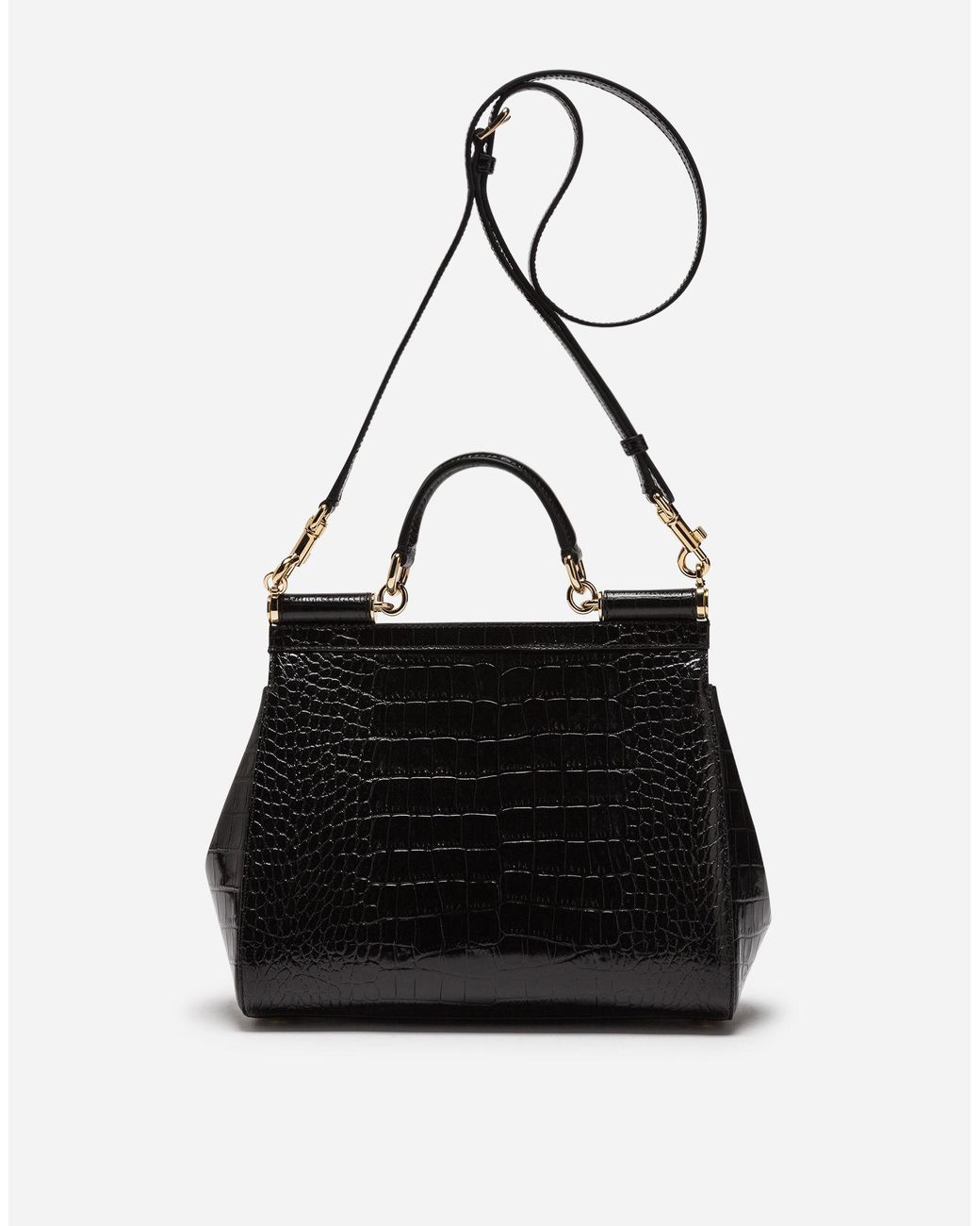Dolce Gabbana Sicily Bag In Crocodile in Black Lyst