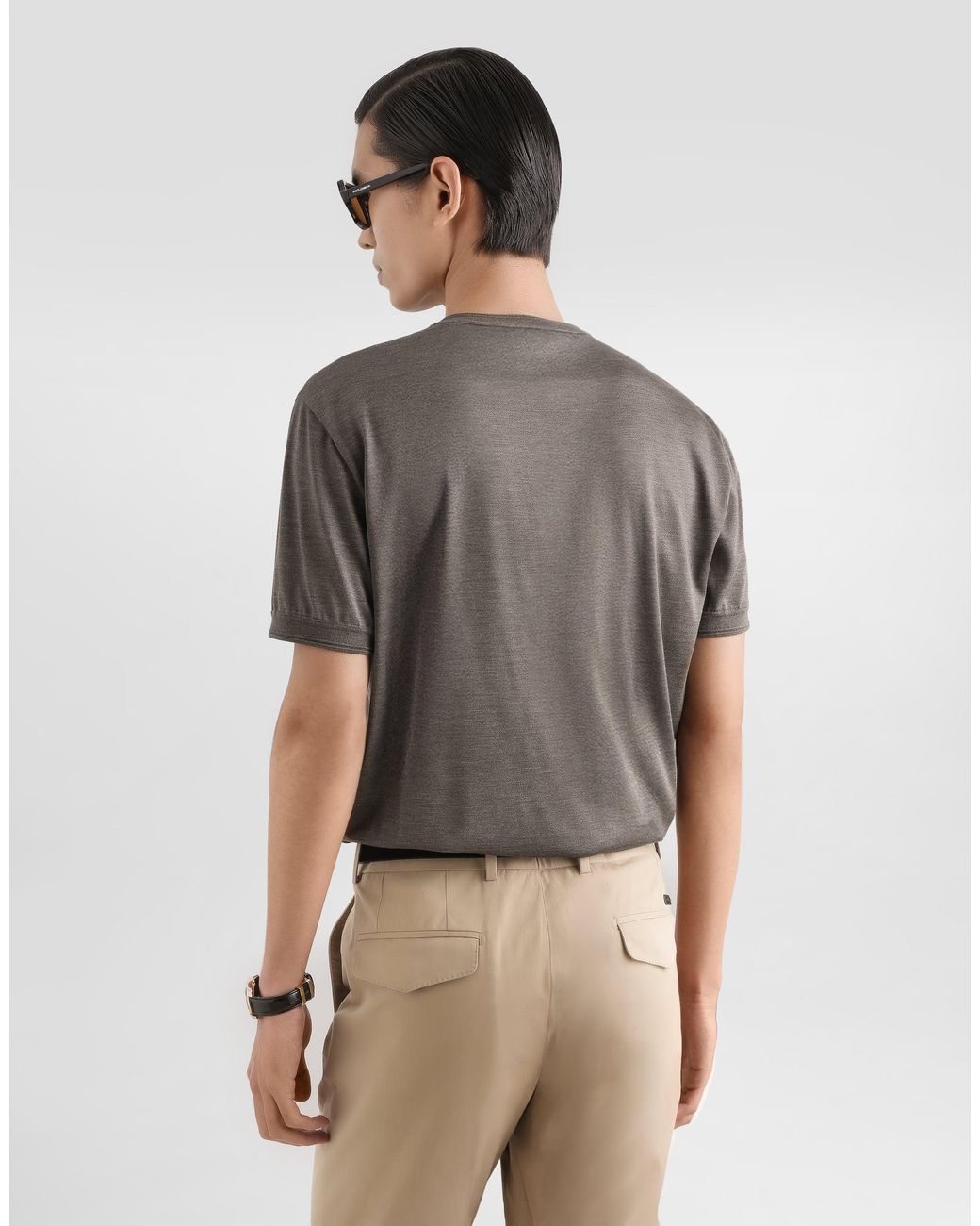 Dolce & Gabbana Gray T-Shirt M/Corta Giro for men