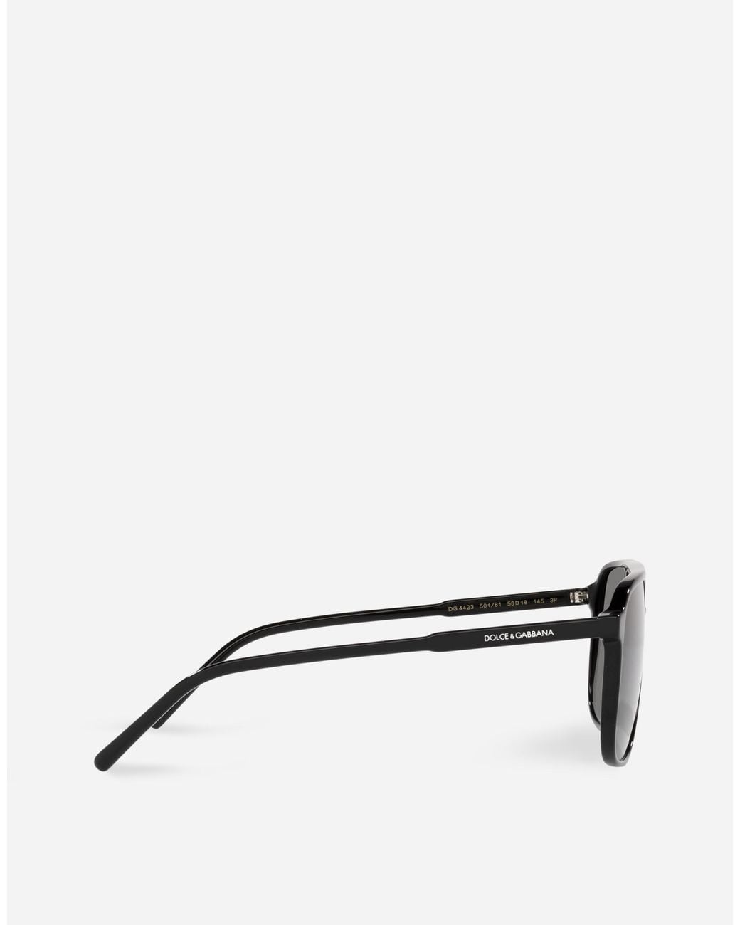 Dolce & Gabbana Gray Acetate Aviator Sunglasses for men