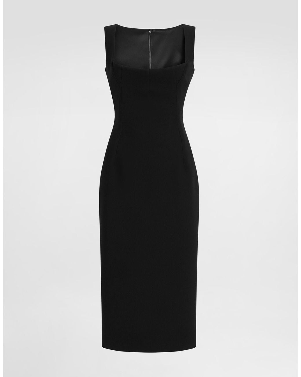 Dolce & Gabbana Black Double Wool Crêpe Dress